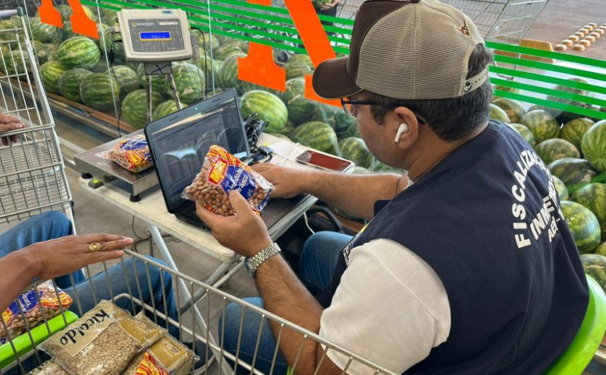 Operação Cesta Básica: Metrologia fiscaliza supermercados para garantir peso correto dos produtos no Tocantins