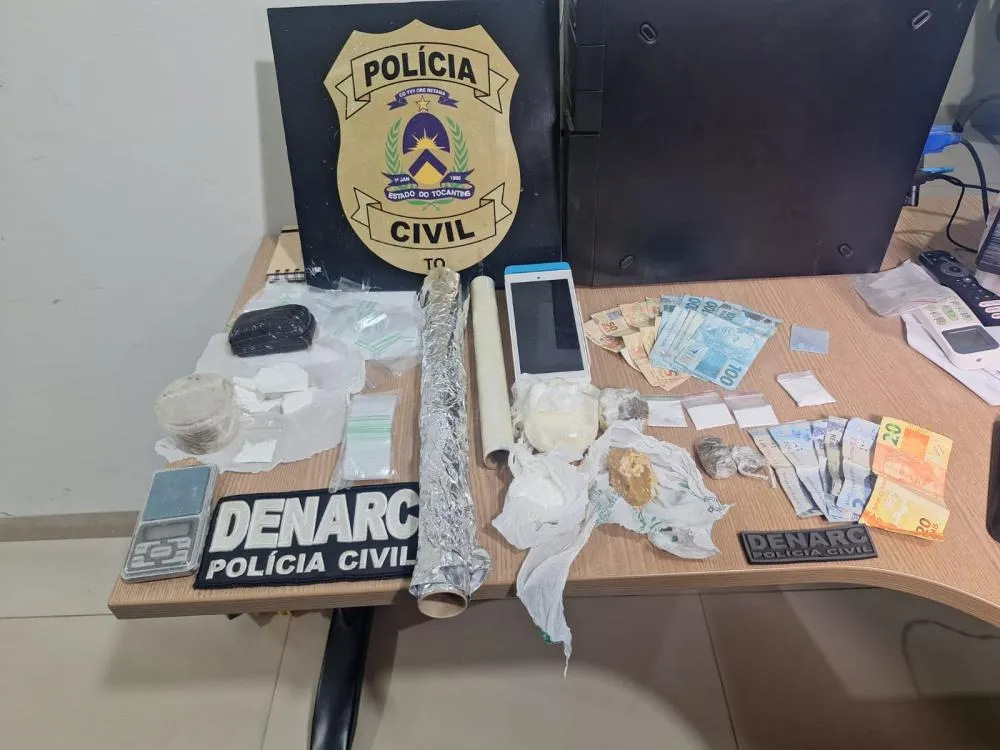 Em Araguaína, Polícia Civil prende casal por tráfico e apreende grande quantidade de entorpecentes