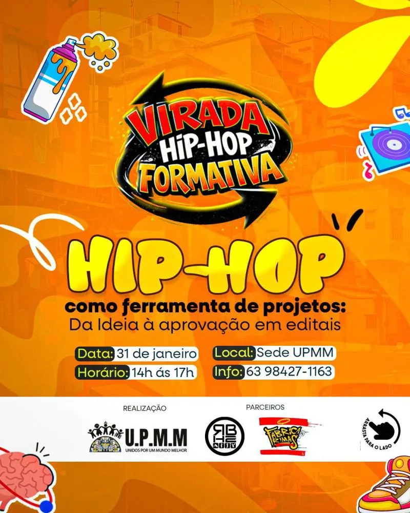 Virada Hip-Hop Formativa promove oficina de projetos culturais em Palmas