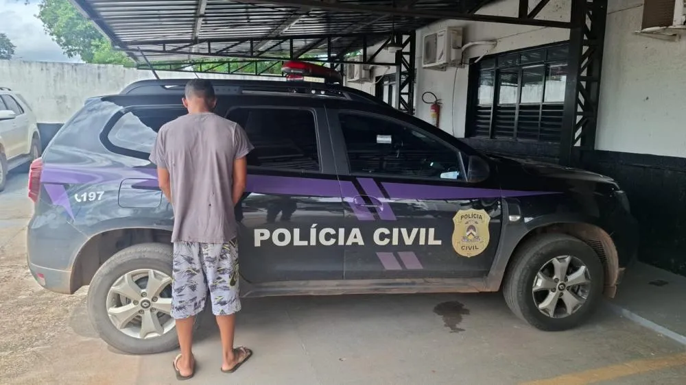 Homem apontado como autor de feminicídio tentado é preso pela Polícia Civil em Miracema. Foto -Divulgação PCTO 