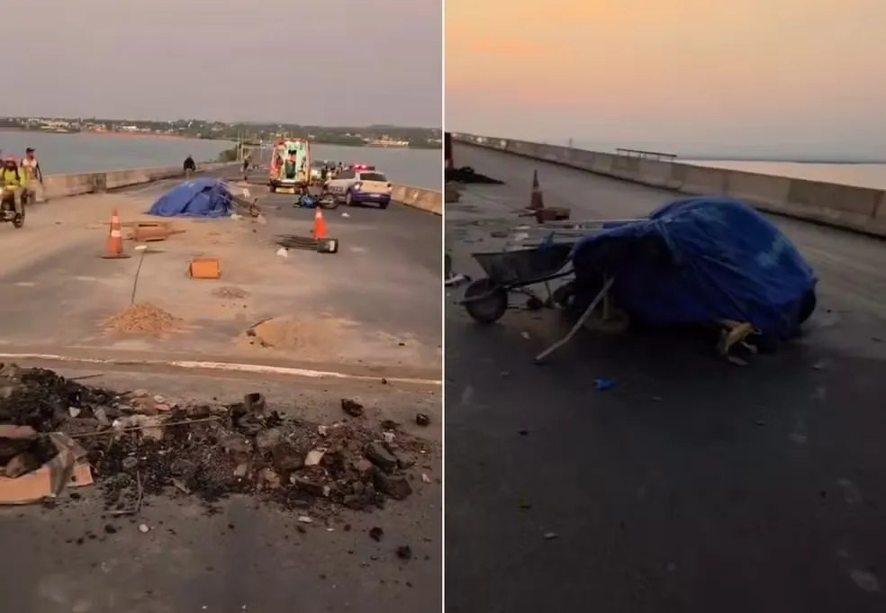 Jovem de 28 anos morre após moto bater em betoneira na ponte entre Palmas e Luzimangues