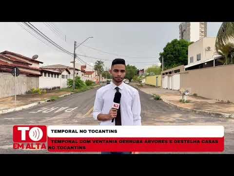 Minuto Em Alta - Temporal com ventania derruba árvores, destelha casas e provoca falta de energia